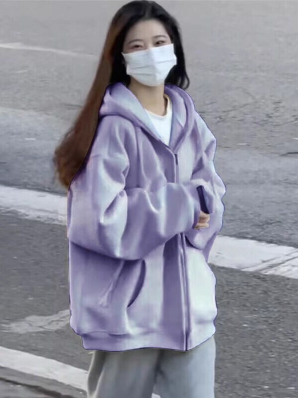 即墨卫衣女早秋外套2025秋冬款上衣小个子学院风新款连帽拉链开衫|undefined