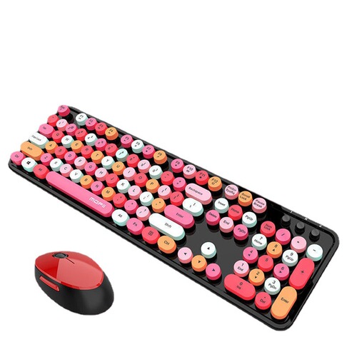 Ferris Hand Wireless Keyboard Mouse Set Punk Color Lipstick Cute Girls Office Cross-Border eBay Amazon