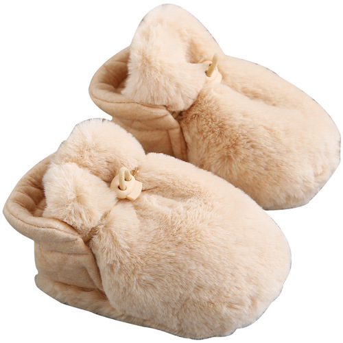 Newborn Baby Shoes Autumn/Winter Fleece Thick Warm Cotton Shoes for Toddlers Non-Slip Soft Sole Warm Shoes for Boys and Girls Wholesale