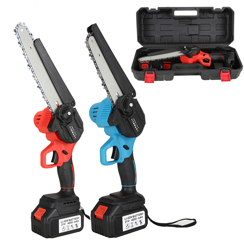 新款跨境充电式锂电单手迷你锯 家用小型手持锯电链锯 户外修枝锯