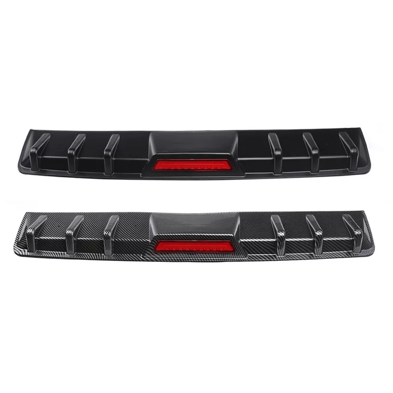 Car rear spoiler with LED light Car rear spoiler with light Car universal shark fin rear bumper deflector