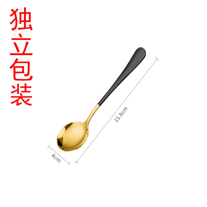 Cuillère à dessert jetable en acier inoxydable pour potage_voghion.com