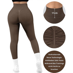 New Peach European and American Seamless Yoga Pants Buttocks Breathable Yoga Clothing Tight High Waist Sports Bottoming Fitness Pants for Women