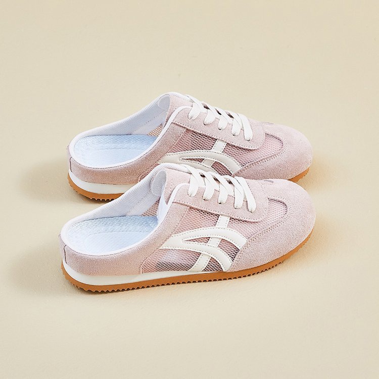 Zuecos de verano para mujer, de malla, con suela gruesa, de punta cerrada, tipo pantuflas, zapatos casuales nuevos 2026.