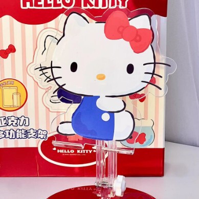 かわいいハローキティ猫携帯電話ホルダーデスクトップ ipad タブレットユニバーサル調整可能なアクリル装飾品|undefined