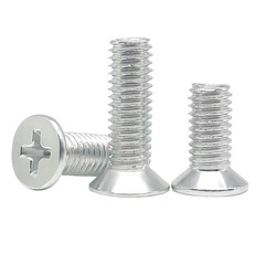 M8 galvanized cross-recessed machine screw with cross slot, flat head screw, cross-recessed bolt GB819 machine screw