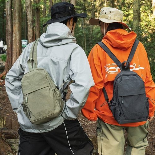 Women's 2025 Spring and Summer New Color-blocked Outdoor Travel Sports Backpack Korean Style Student School Dual Shoulder Bag