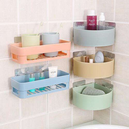 Bathroom wall-mounted storage rack without punching and traceless wall toiletries rectangular toilet bathroom storage rack