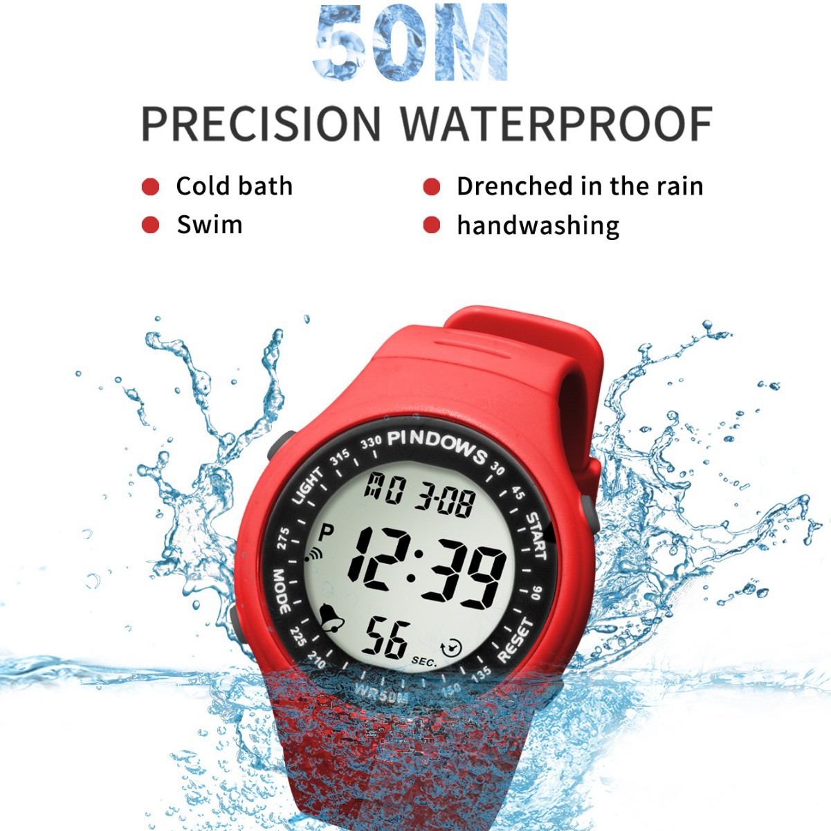 새로운 밝은 색 충격 방지 방수 다기능 소년 도매 스포츠 전자 시계 공장 직접 판매