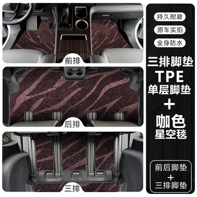 Modelə uyğun ayaqaltı: 21-25 Model Sienna Car Floor - seine-21-24-models-tpe-floor-mat-upgrade-package-threshold-tpe-floor-mat-coffee-starry-sky-blanket