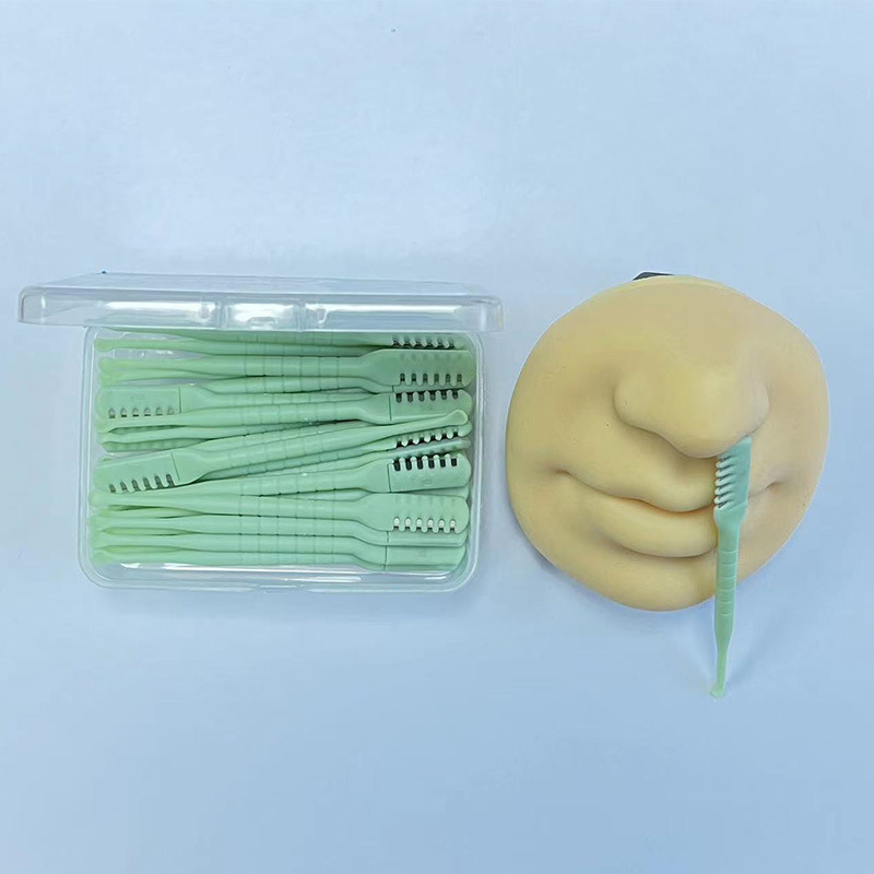 現物手動二頭鼻毛切り耳抜きセット鼻孔耳抜きスプーン2合1頭携帯鼻毛器|undefined