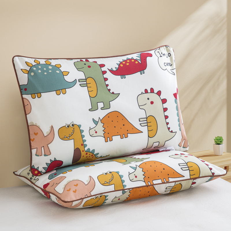 Almohada para niños de jardín de infantes AB cara Almohada de terciopelo de guisantes de algodón Almohada de almohada desmontable para niños de uno a diez años