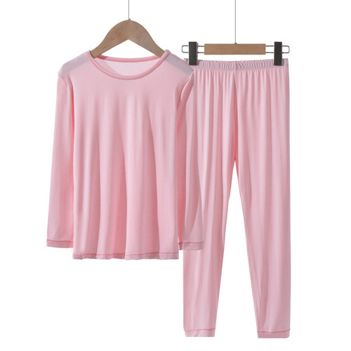 Children's Autumn Clothes and Autumn Pants Sets Parent-child Style Adults Can Wear Summer Thin Breathable Air-Conditioning Clothing Home Clothing Pajamas