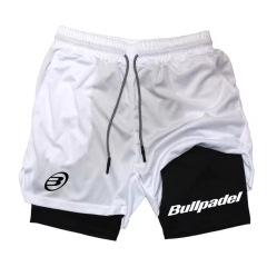 2025 越境 AliExpress 速乾性スポーツショーツメンズ夏の新バスケットボールフィットネスランニング偽ツーピースカジュアルパンツ