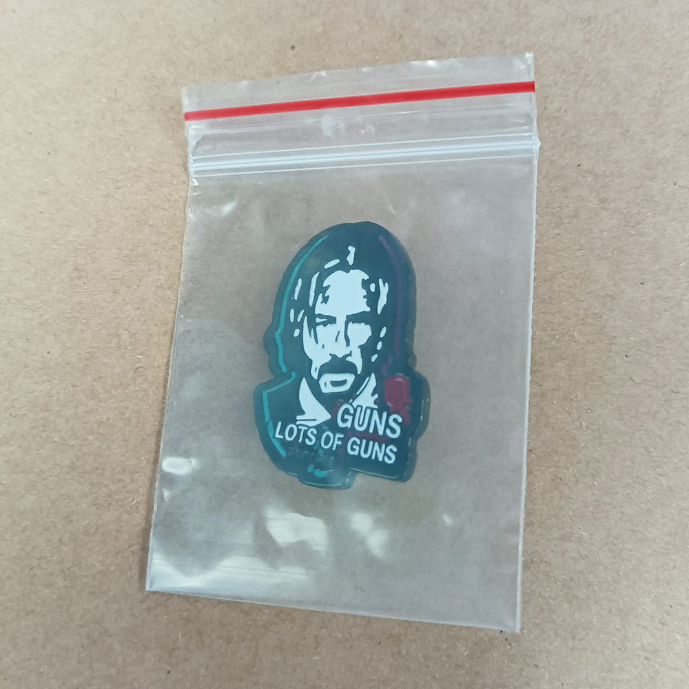 John Wick Protagonist Badge Creative Cartoon Design Enamel Badge Movie Peripheral Fans Collect Souvenirs