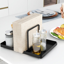 厨房多用途收纳架调味瓶架子置物架桌面餐巾纸架多功能置物架
