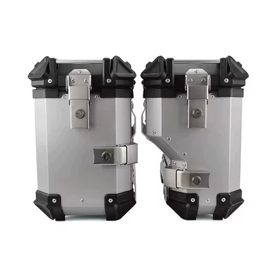 motorcycle tail box 28L45L55L65L80L100L – Motorcycle trunk - 38l-right-hide-box-silver