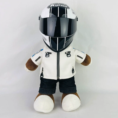 Bear Doll Helmet Battery Car | Motosiklet dəbilqələri - 28cm-white-bear-x-symbol-s-size-includes-helmet-buckle