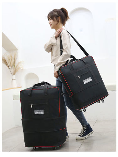 Waterproof and Backable Oxford Cloth Suitcase Large Capacity Travel Bag 158 Airline Check Bag Overseas Moving Luggage Bag
