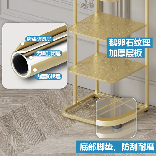 Simple dormitory household space-saving multi-layer dust-proof storage shoe cabinet modern simple entry iron shoe rack