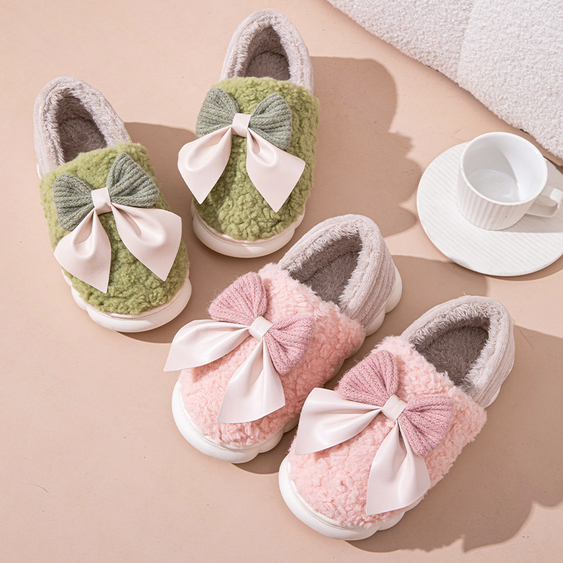 Postpartum comfortable footwear for pregnant with bow