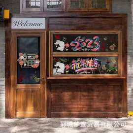 复古实木平开门原木门窗室内门单开门老榆木奶茶店咖啡厅实木门