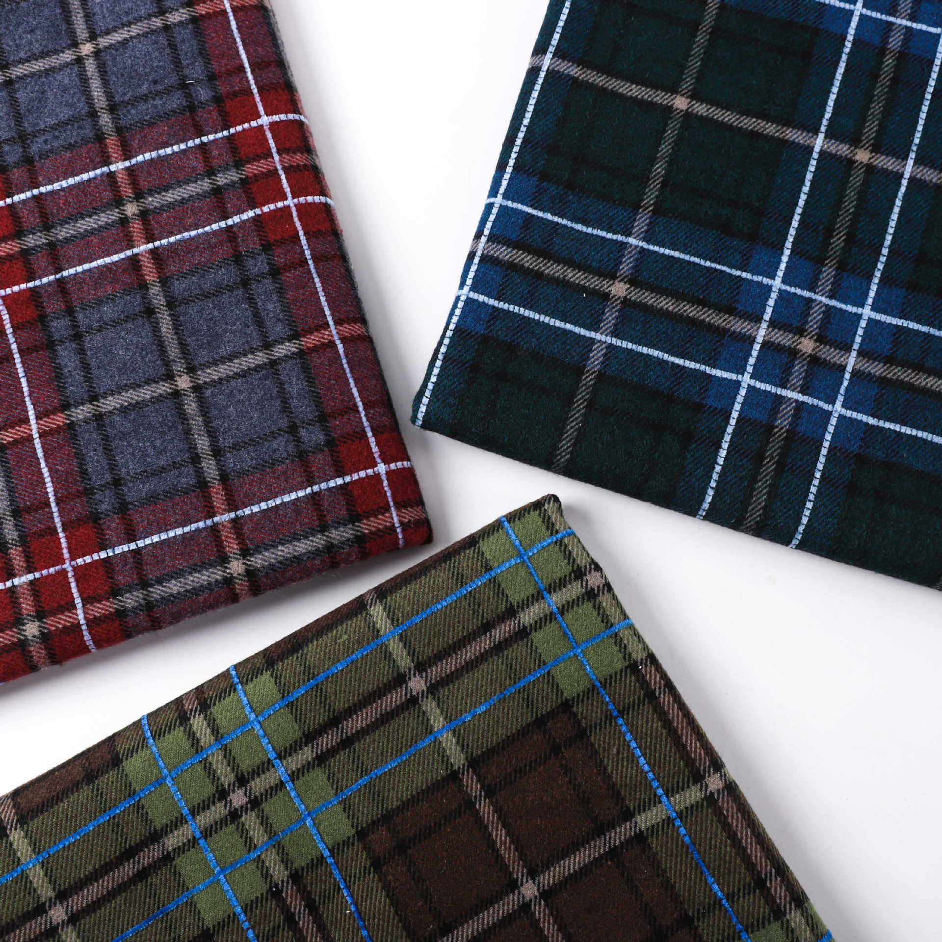 全棉梭织加厚色织格子布 磨毛提花大格纹 大衣外套鞋帽工艺品辅料