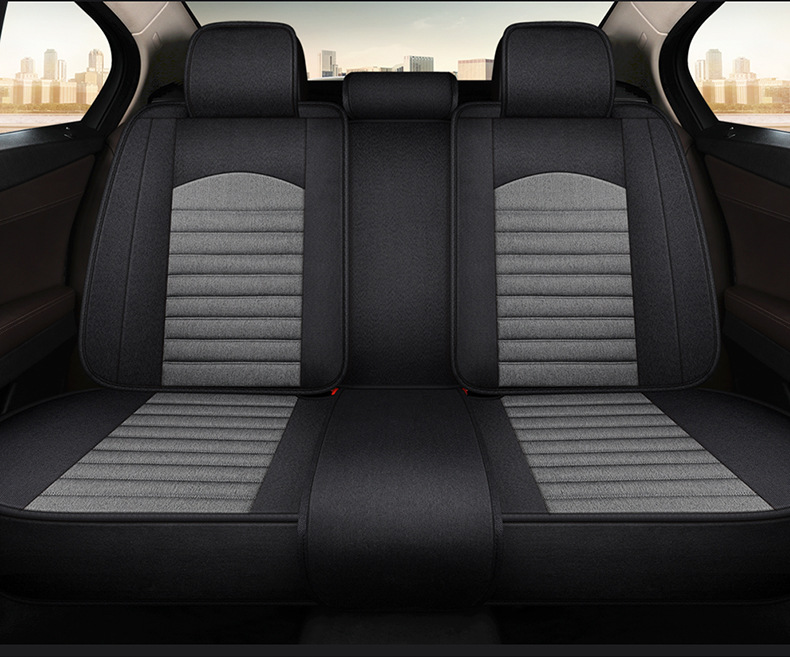 Full-Coverage Car Seat Cover A-01 Linen Cushion All-Season Full Package Cross-Border Exclusive for Wish Amazon Wholesale Dropshipping