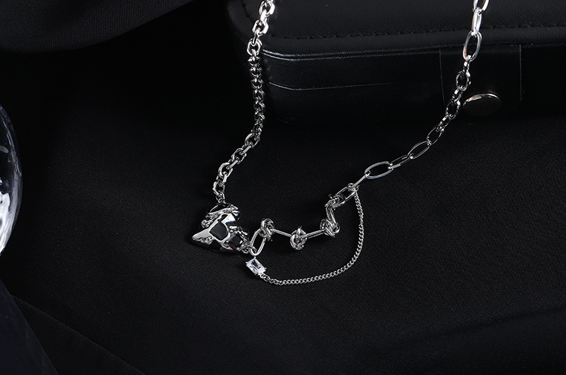 Fashion Heart Shape Copper Plating Hollow Out Inlay Zircon Womenu0027S Earrings Necklace