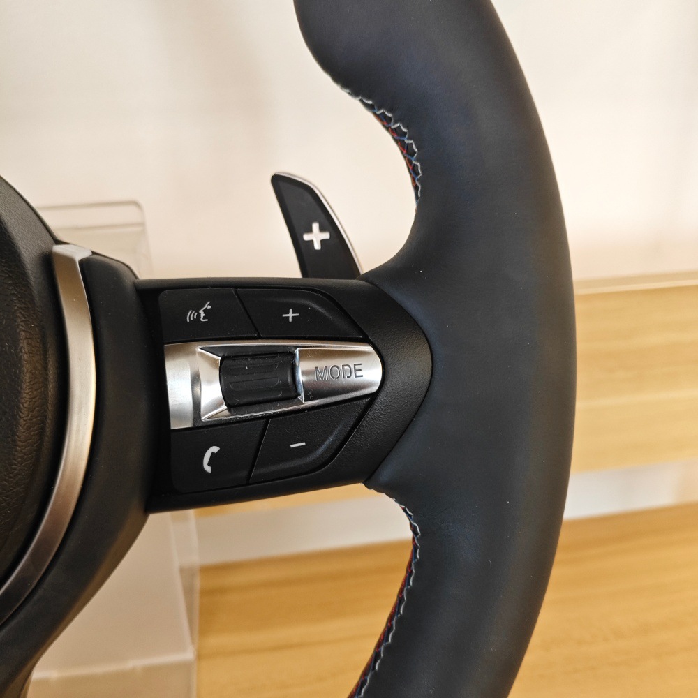 Suitable for BMW E chassis E60, specialized round silver frame T-shaped steering wheel assembly modification