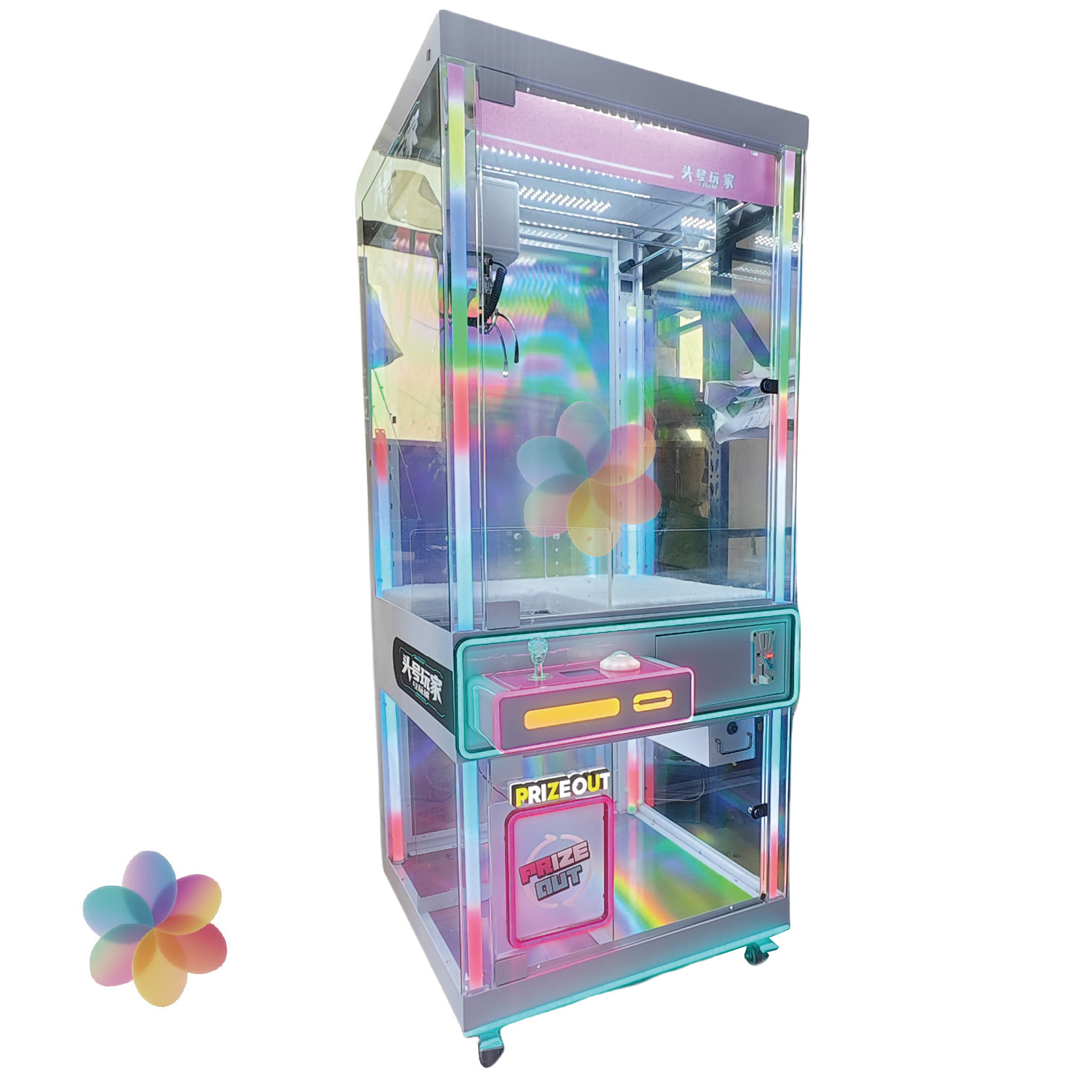 Factory Direct Sales Doll Machine, Scan Code and Coin-Operated Fully Transparent Scissors Machine, Commercial Game Machine, Doll Machine, Boutique Machine