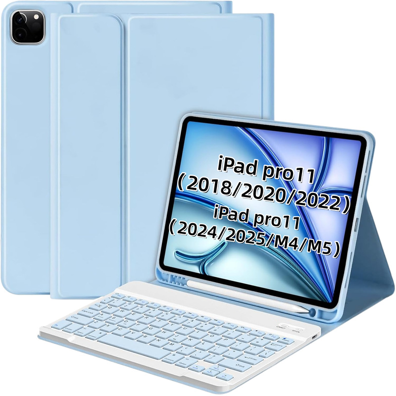 Suitable for 2025 iPad Pro 11 tablet protective case M54 wireless Bluetooth keyboard 2018 pen slot stand case Suitable for 2025 iPad Pro 11 tablet protective case M54 wireless Bluetooth keyboard 2018 pen slot stand case