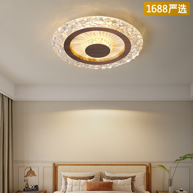 [Selección estricta] lámpara medieval minimalista lámpara de techo 2025 nuevo estilo americano retro color nuez super brillante lámpara de habitación de protección de ojos