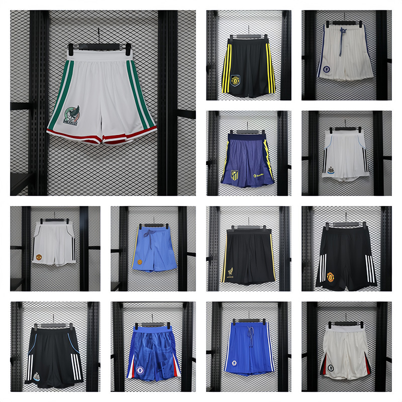 25-26 Player Shorts New Style Argentina Barcelona Real Madrid Cross-Border Shorts Mexico Manchester United Chelsea Football Shorts