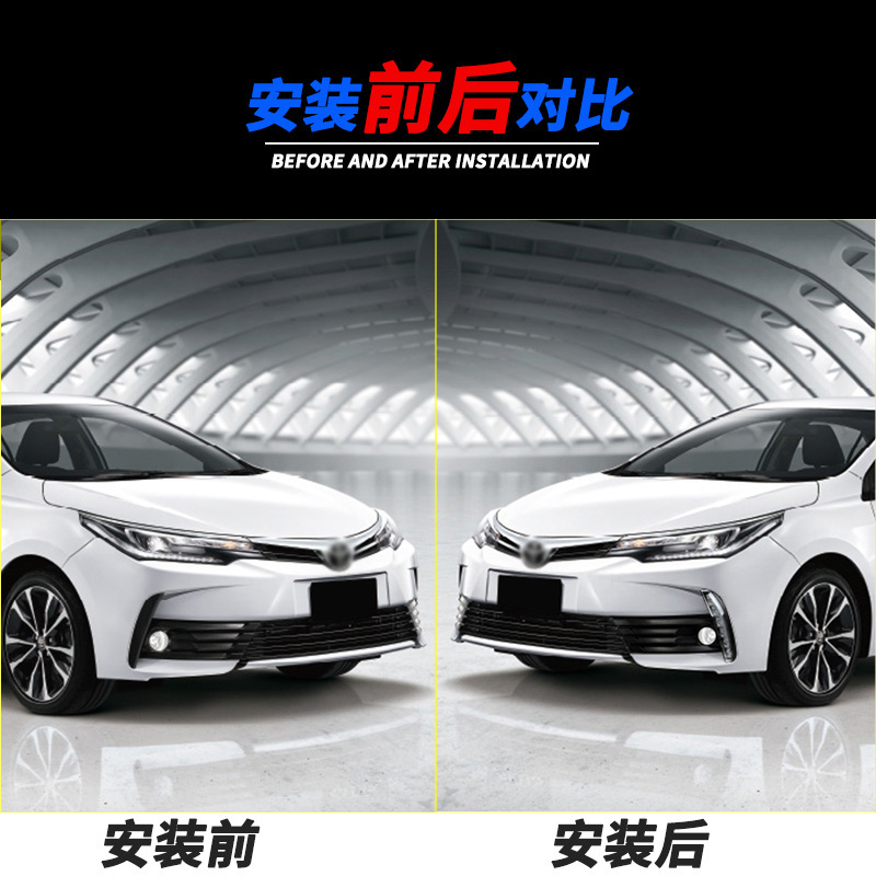 Aplicable a Toyota 17 18 nuevo conjunto de luces de niebla delanteras corolla LED renovación de luz diurna led luz de barra delantera