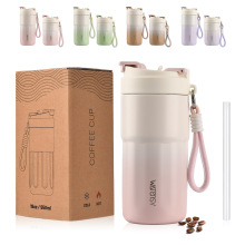 watery保温杯陶瓷内胆咖啡杯新款水杯女吸管杯子男生女生波格杯