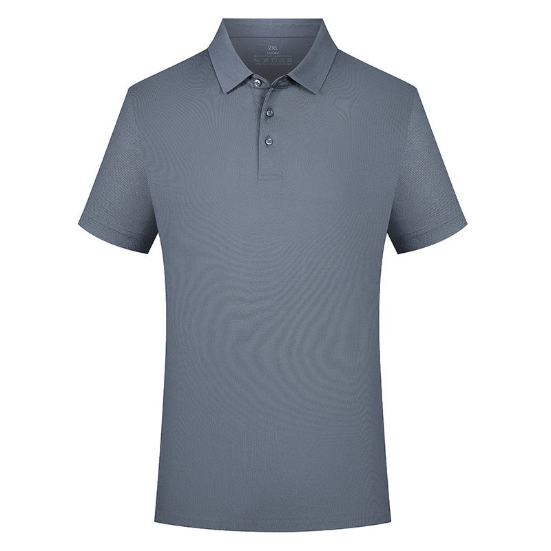 Personalizada seda con solapa polo transpirable no sofocante sudor algodón sin marcas de morera alta sensación grupo ropa corporativa bordada