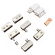 Stainless steel glass cabinet door hinge upper and lower hinge hinge wine cabinet door hinge single door double door magnetic bump spring open magnetic attraction