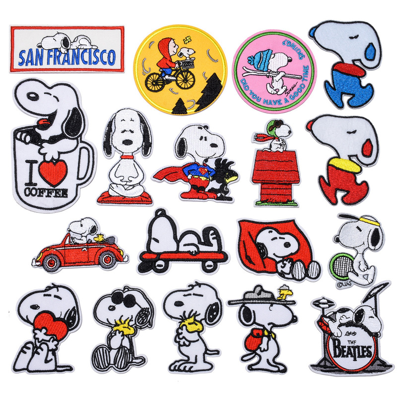 Lexi Computer Embroidered Embroidered Cloth Stickers Tapes Clothing Accessories Luggage Shoes Hat Cartoon Snoopy Dog Repair Patch