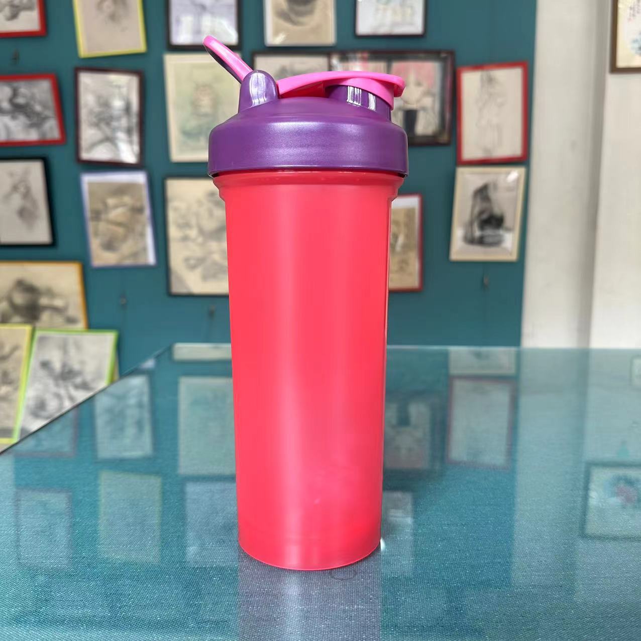 1000 ml batido de proteína en polvo batido gran capacidad ejercicio fitness portátil con taza de agua graduada botella de agua de color