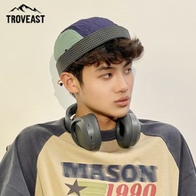 日系复古拼接色速干瓜皮帽男女秋季时尚地主帽街头嘻哈潮牌雅痞帽