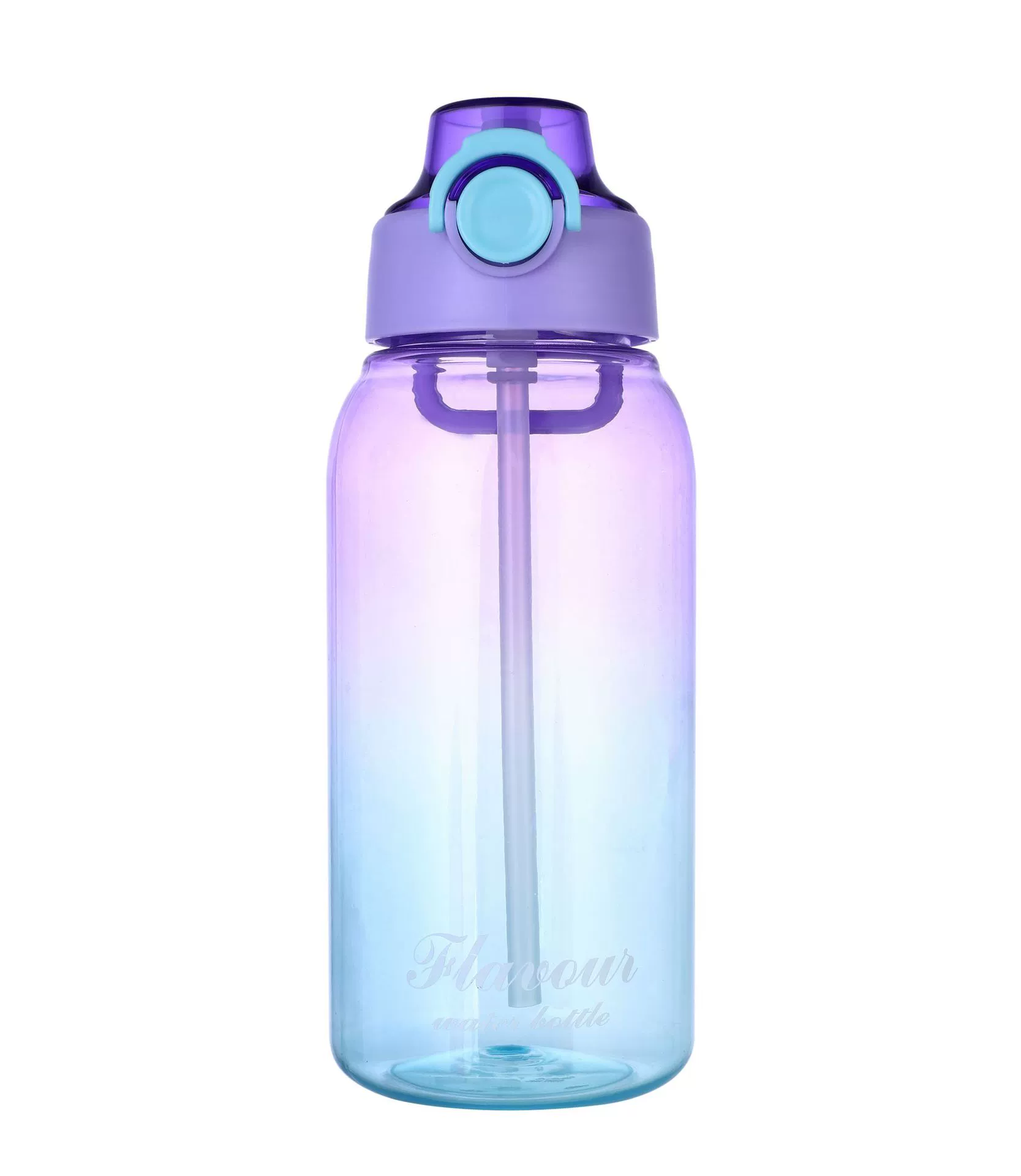 Two-color plastic straw with glass for men and women for elementary school students, gradient