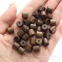 鸡翅木桶珠红木质散珠diy佛珠手串隔珠项链手把件装饰天然木桶珠