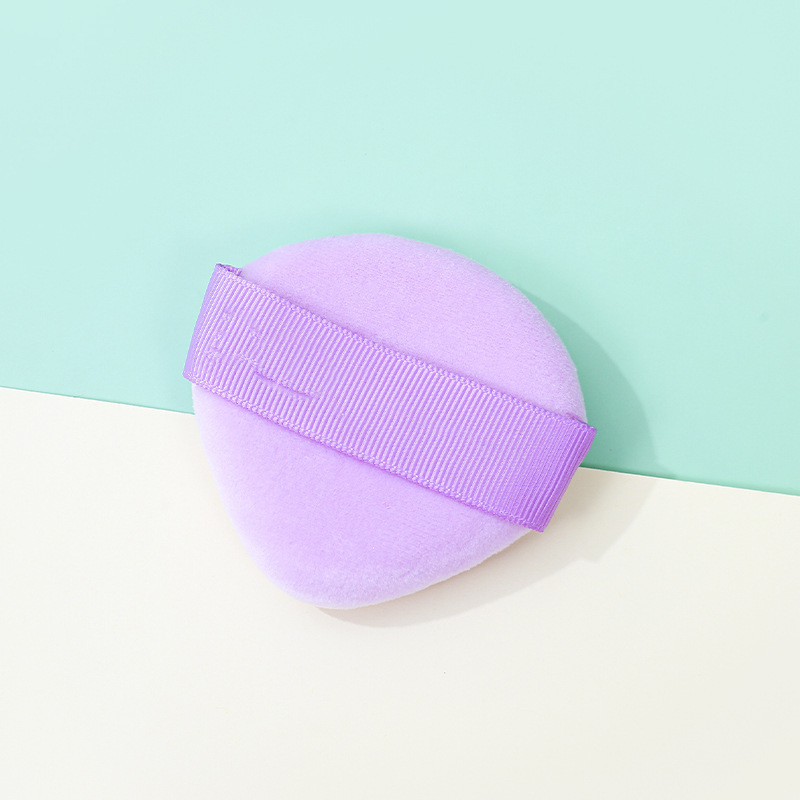 Polvo de polvo púrpura personalizado de polvo de polvo púrpura super suave espeso no comer polvo seco y húmedo de doble propósito tipo gota de agua esponja maquillaje