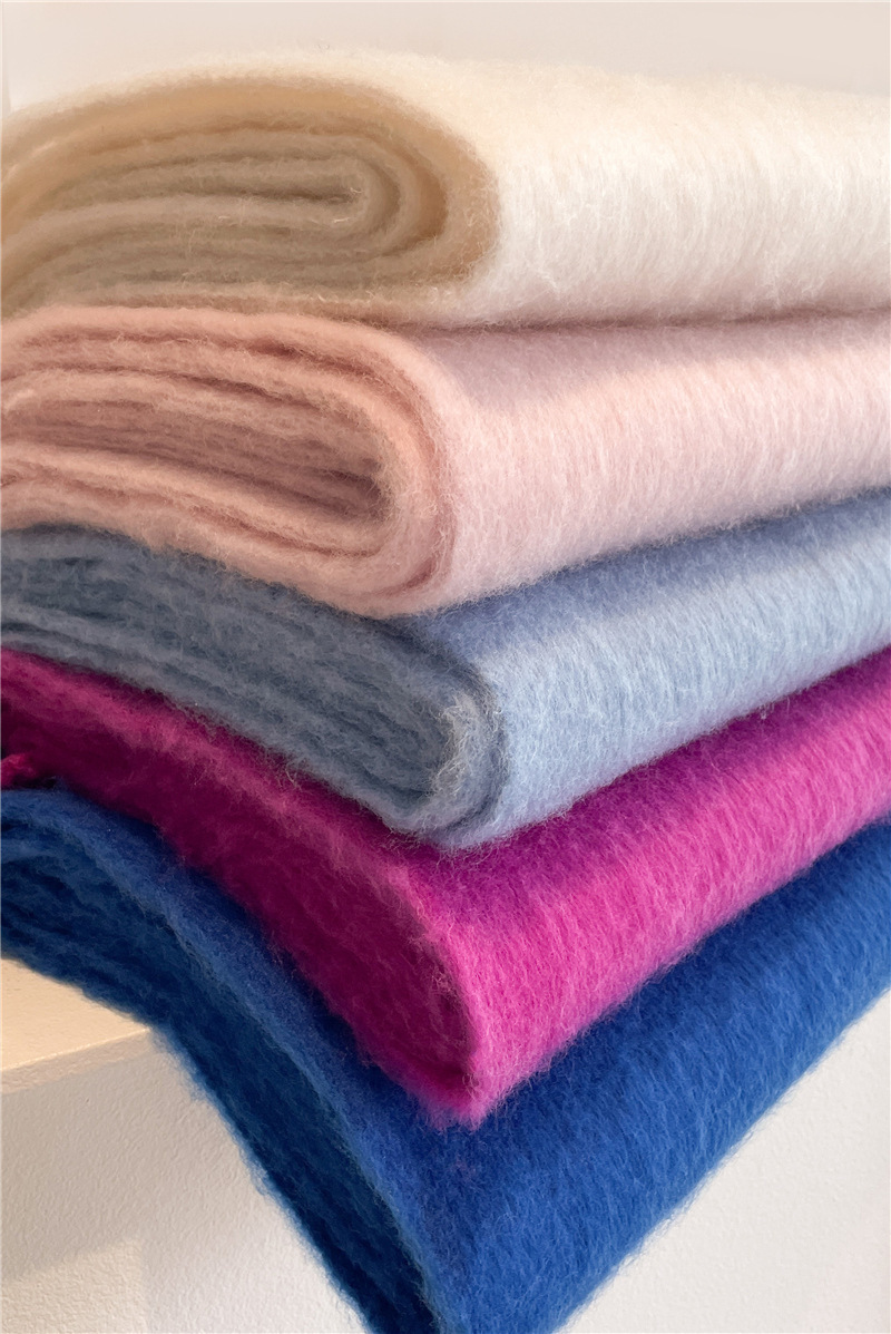 Mohair Schal Für Damen Und Herren Mit Fransen Und Perlen_voghion.com