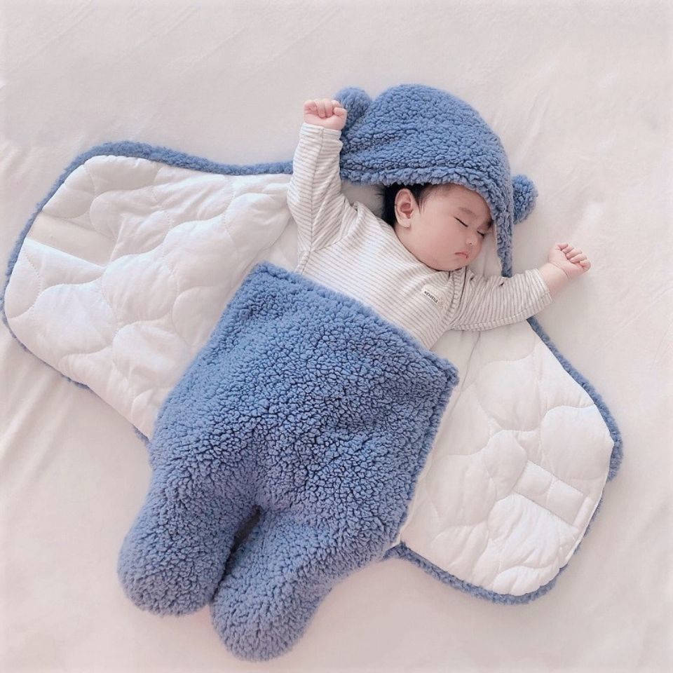 Bebé abraza bolsa de dormir otoño-invierno engrosado frío y cálido recién nacido paquete de salida - mes