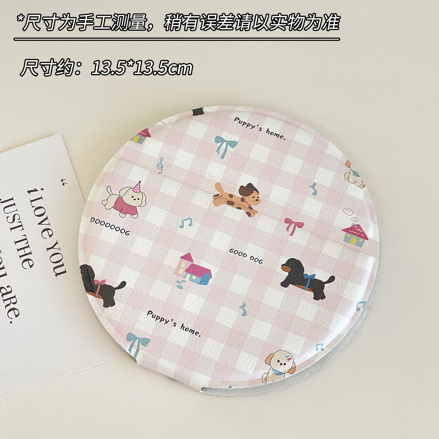 Espejo pequeño espejo portátil portátil espejo de maquillaje plegable escritorio escritorio lindo dormitorio de estudiantes espejo de tocador redondo mujer