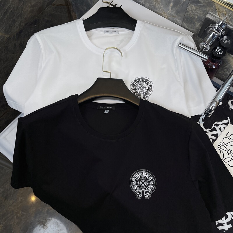 High-End Trendy Brand Short-Sleeved T-Shirt for Men 2025 Summer New Cross Pattern Social Youth Spirit Boy Half-Sleeve High-End Trendy Brand Short-Sleeved T-Shirt for Men 2025 Summer New Cross Pattern Social Youth Spirit Boy Half-Sleeve