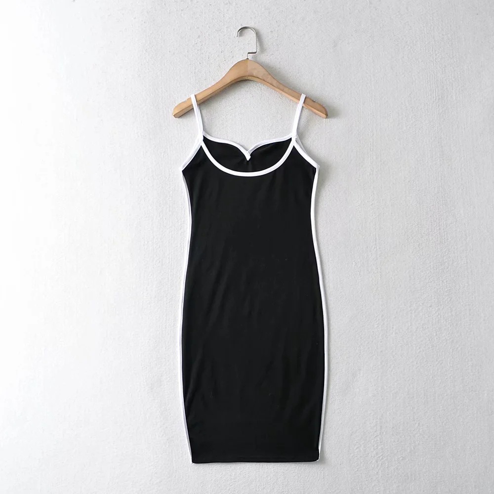 V-neck elastic suspender dress  NSAC32737