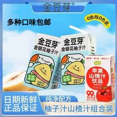 金もやし スイカズラ グレープフルーツジュース リンゴ サンザシジュース 125ml ヘルシージュース フルーツドリンク ポータブルパック